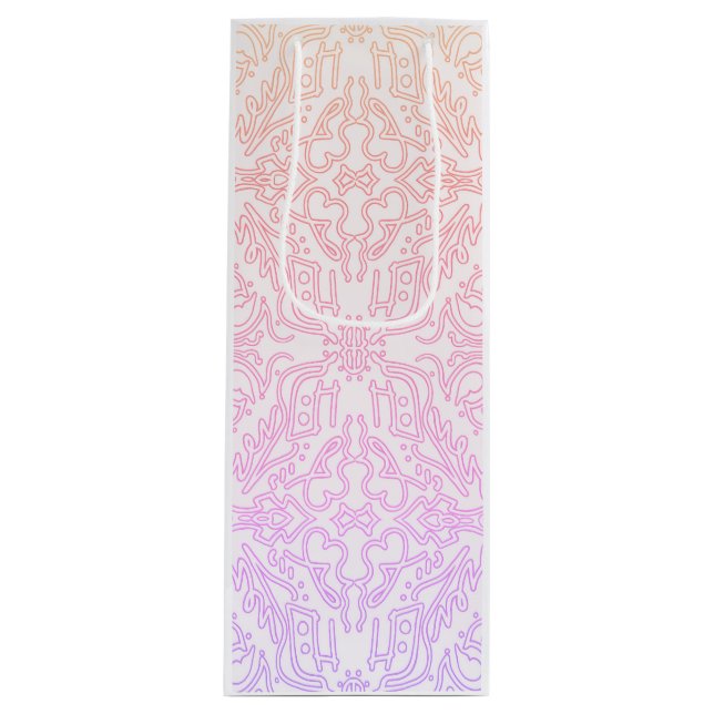 Soft Pink Dream Mandala pattern series Wine Gift Bag (Front)