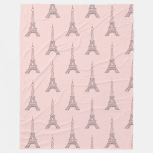 Soft Pink Eiffel Tower Blanket Gift