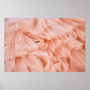 Soft pink fabric in pastel colours. Fabrics Poster