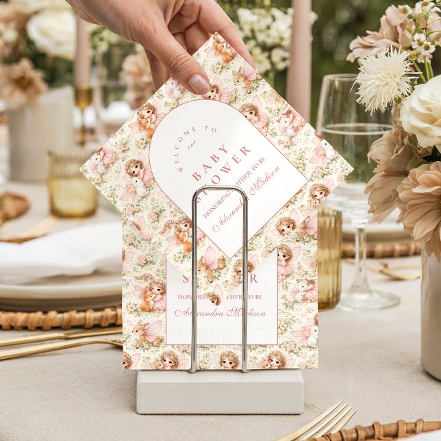 Soft Pink Fairy Baby Shower Napkin (Creator Uploaded)