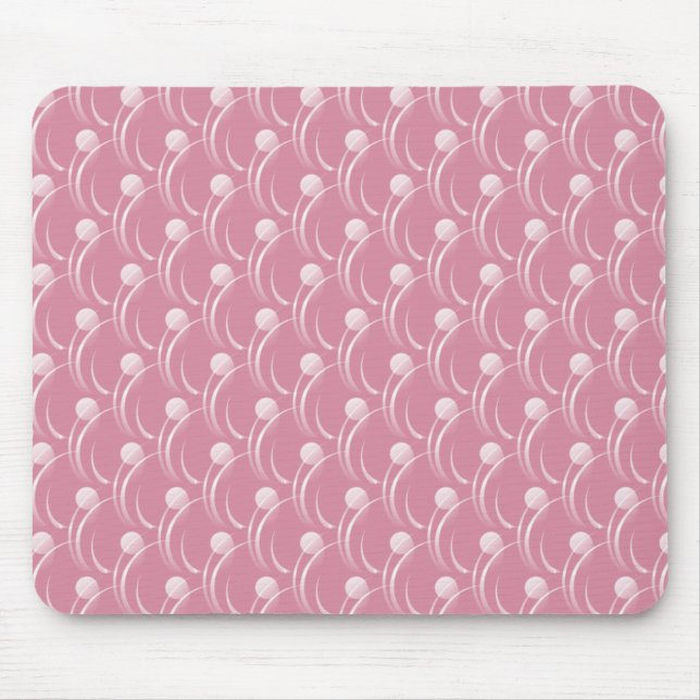 Soft Pink Fancy Swirls Mousepad (Front)