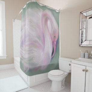 Soft Pink Flamingo Pastel Shower Curtain