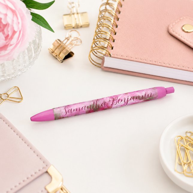 Soft Pink Floral  Blue Ink Pen (Creator Uploaded)