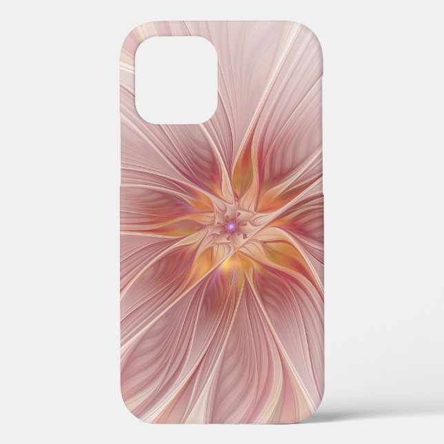 Soft Pink Floral Dream Abstract Fractal Art Flower Case-Mate iPhone Case (Back)