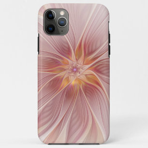 Soft Pink Floral Dream Abstract Fractal Art Flower iPhone 11 Pro Max Case