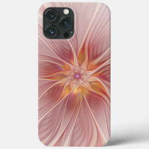Soft Pink Floral Dream Abstract Fractal Art Flower iPhone 13 Pro Max Case