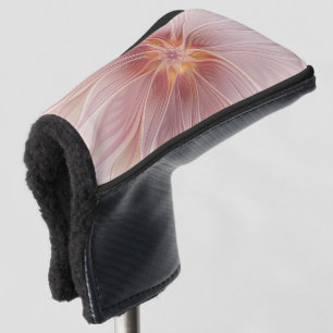 Soft Pink Floral Dream Abstract Fractal Art Flower Golf Head Cover
