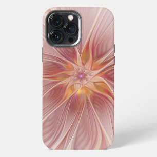 Soft Pink Floral Dream Abstract Fractal Art Flower iPhone 13 Pro Max Case