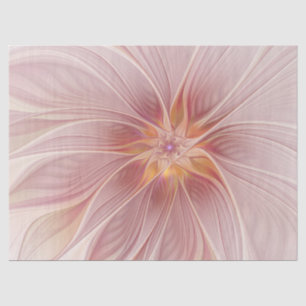 Soft Pink Floral Dream Abstract Fractal Art Flower Tissue Paper