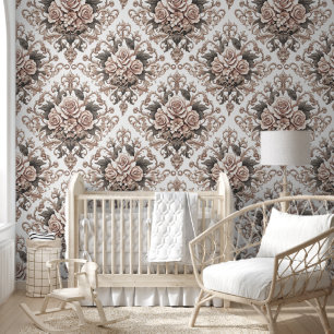 Soft Pink Floral Elegance Wallpaper