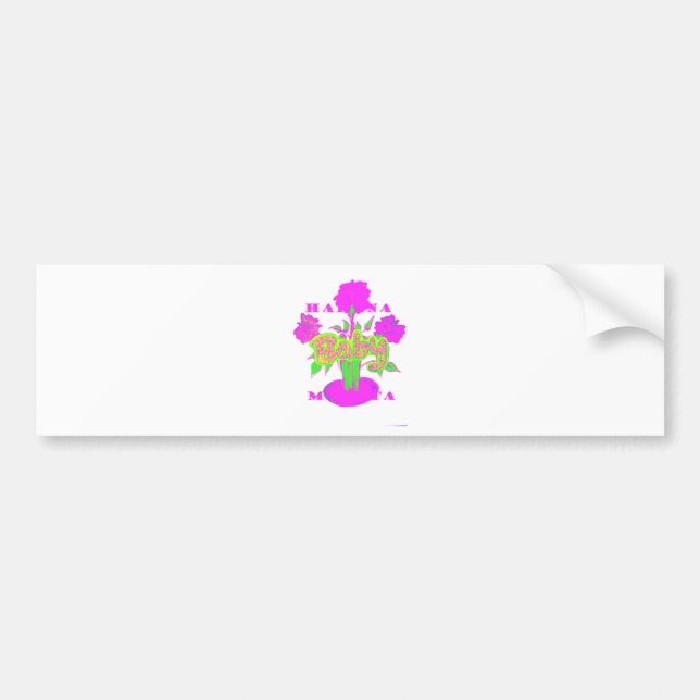 Soft Pink Flower Art: A Baby's Touch. Bumper Sticker (Front)