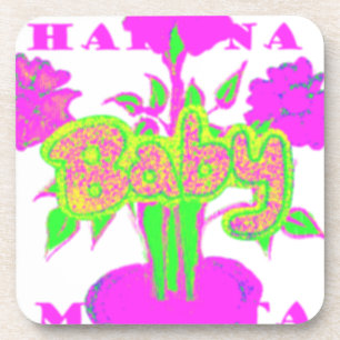Soft Pink Flower Art: A Baby's Touch. Coaster