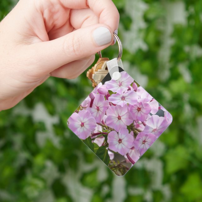 Soft Pink Garden Flower Key Ring (Hand)