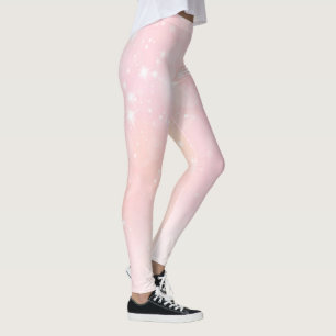 Soft Pink Glitter & Sparkles Leggings