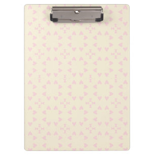 Soft Pink Heart Pattern – Cute Aesthetic Seamless Clipboard