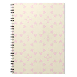 Soft Pink Heart Pattern – Cute Aesthetic Seamless  Notebook