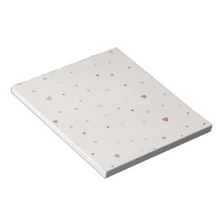 Soft Pink Hearts Notepad