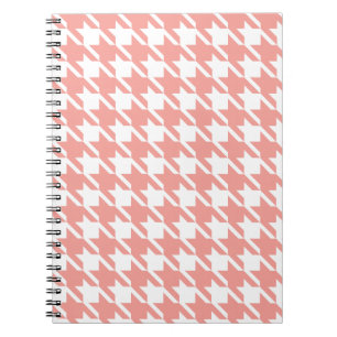 Soft Pink Houndstooth Notebook