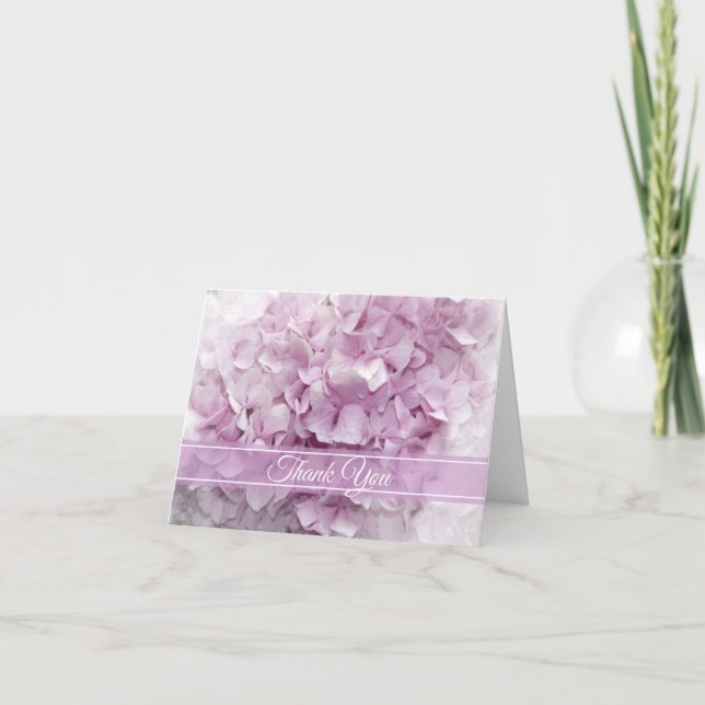 Soft Pink Hydrangea Bridesmaid Thank You (Front)