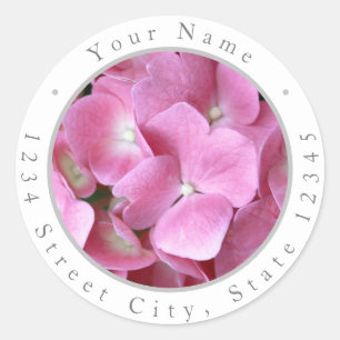 Soft Pink Hydrangea Pattern Labels