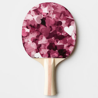 Soft Pink Kawaii Hearts Background Ping Pong Paddle