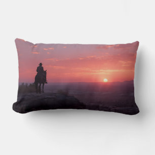 Soft Pink Lavender Sunset Romantic Western Art Lumbar Cushion