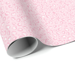 Soft Pink Leopard Print Wrapping Paper