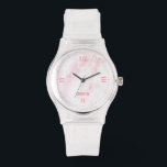 Soft Pink Marble Texture Watch<br><div class="desc">This stunning image of a soft pink and white marble texture is an exquisite design choice that is perfect for elevating your remodeling project to new heights of sophistication and style.</div>