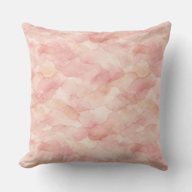 Soft Pink Modern Abstract Design Pattern Cushion (Front)