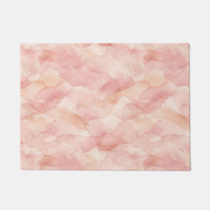 Soft Pink Modern Abstract Design Pattern Doormat