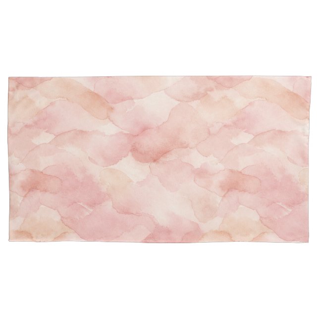 Soft Pink Modern Abstract Design Pattern Pillowcase (Front-Left)