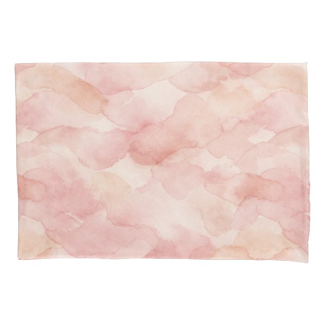 Soft Pink Modern Abstract Design Pattern Pillowcase (Front-Left)