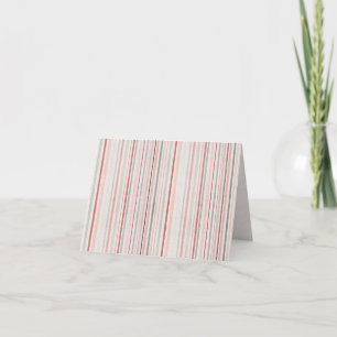Soft Pink & Neutral Stripes Thank You Card