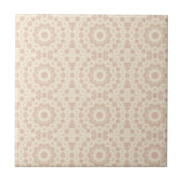 Soft pink pastel ceramic tile (Front)