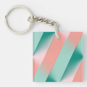 Soft Pink Peach Amber Yucca and Arbor Green Seamle Key Ring