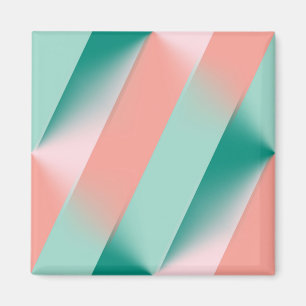Soft Pink Peach Amber Yucca and Arbor Green Seamle Magnet