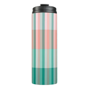 Soft Pink Peach Amber Yucca and Arbor Green Trans Thermal Tumbler