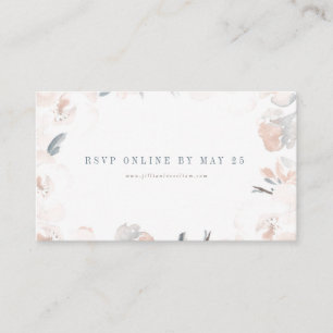 Soft Pink Peony Wedding Online RSVP Card
