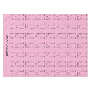 Soft Pink, Personalised, Silhouette Coconut Trees Tablecloth