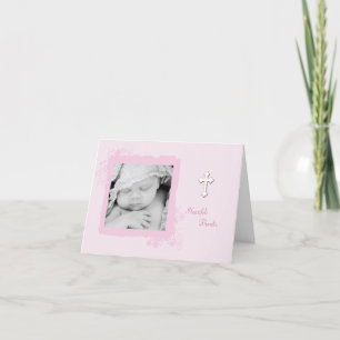 Soft Pink Photo Thank You/Invitation Card