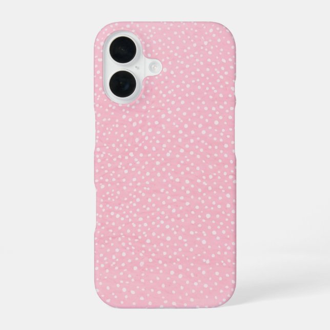 Soft Pink Polka Dot Phone Case (Back)