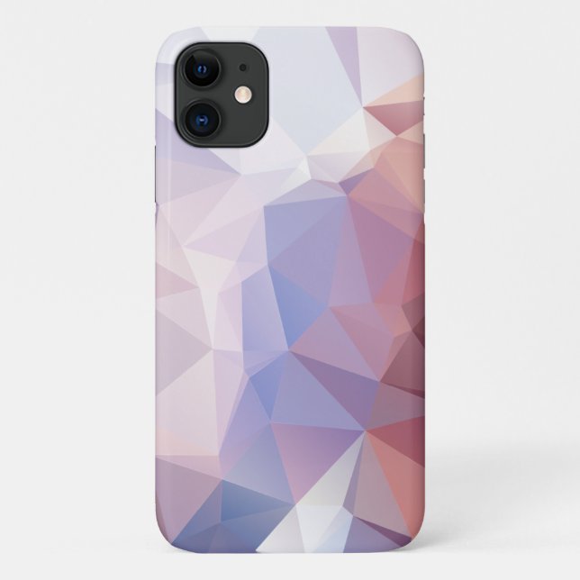 Soft Pink Purple Abstract Pyramid Pattern Design Case-Mate iPhone Case (Back)