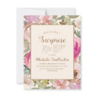 Soft Pink Purple Floral Surprise 70th Birthday