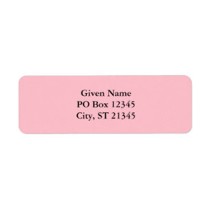 Soft Pink Return Address Label