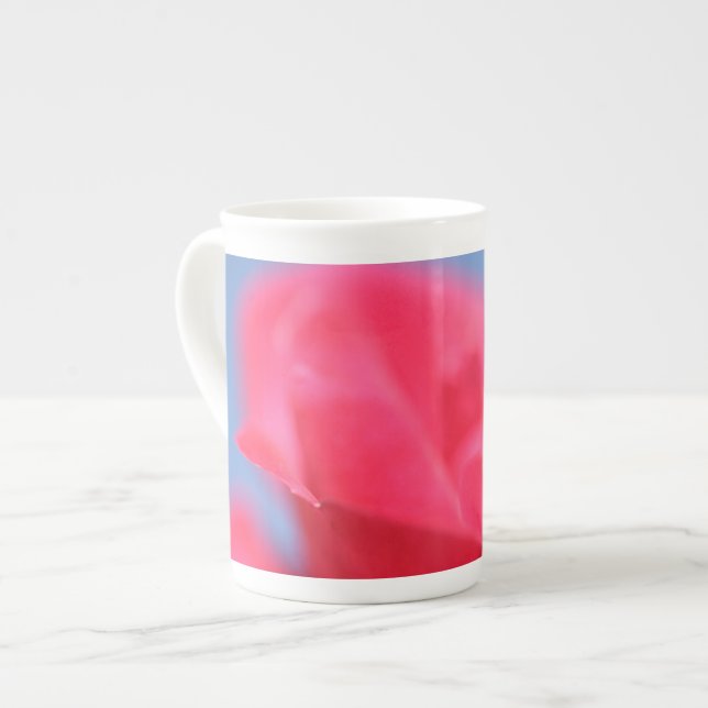 Soft Pink Rose and Sky Coffee / Tea Mug (Front Left)
