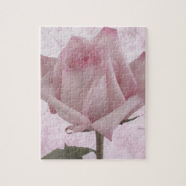 Soft Pink Rose Flower Jigsaw Puzzle (Vertical)