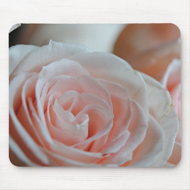 soft pink Rose Mouse Pad (Front)