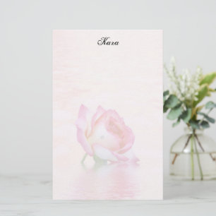 Soft Pink Rose Stationery