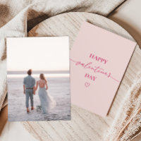 Soft Pink Script Valentine's Day Card