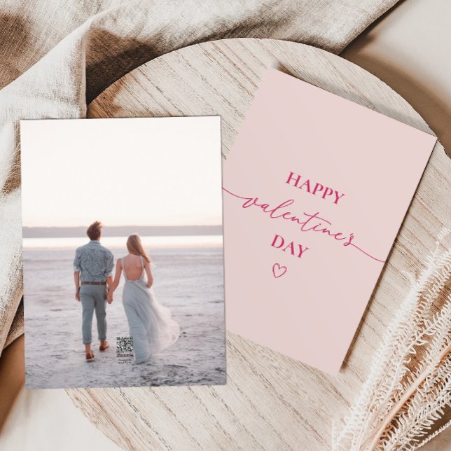 Soft Pink Script Valentine's Day Card (Creator Uploaded)